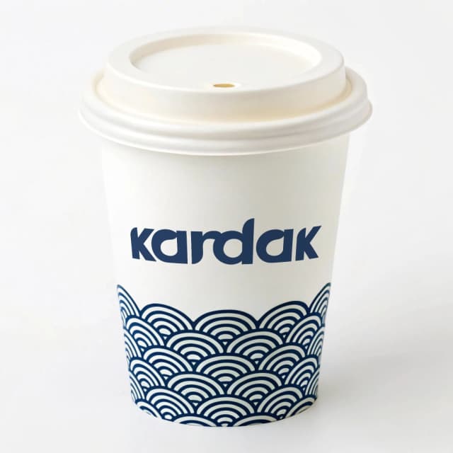 12oz Minimal Desenli Karton Bardak