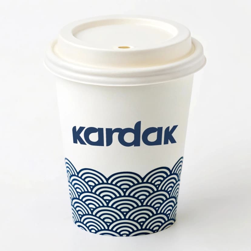 12oz Minimal Desenli Karton Bardak
