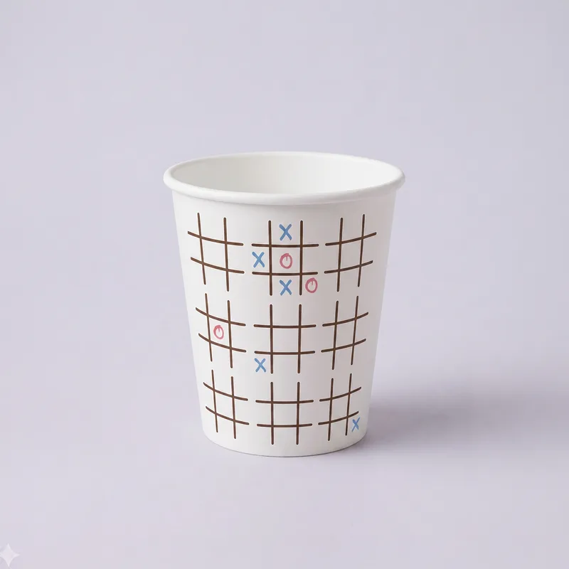 7oz XOX Desenli Karton Bardak