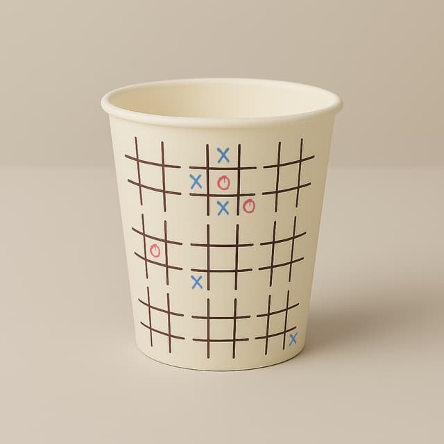 8oz XOX Desenli Karton Bardak